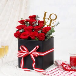 Valentine Roses in a Box